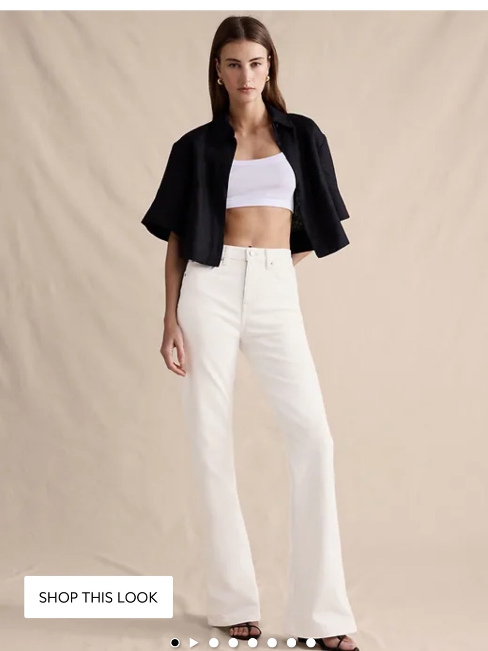 Banana Republic White Boot-Cut Jeans